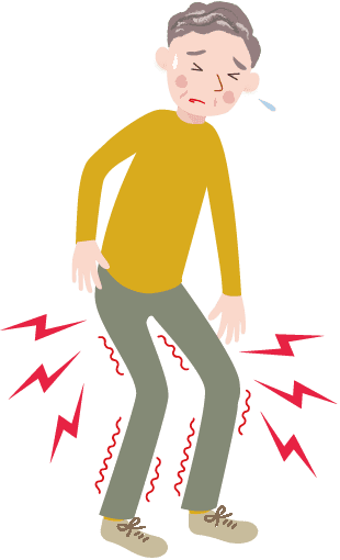 下半身がしびれた高齢男性