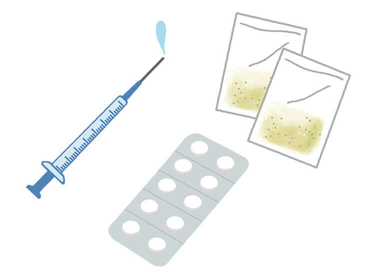 薬物療法、神経ブロック療法のイメージイラスト