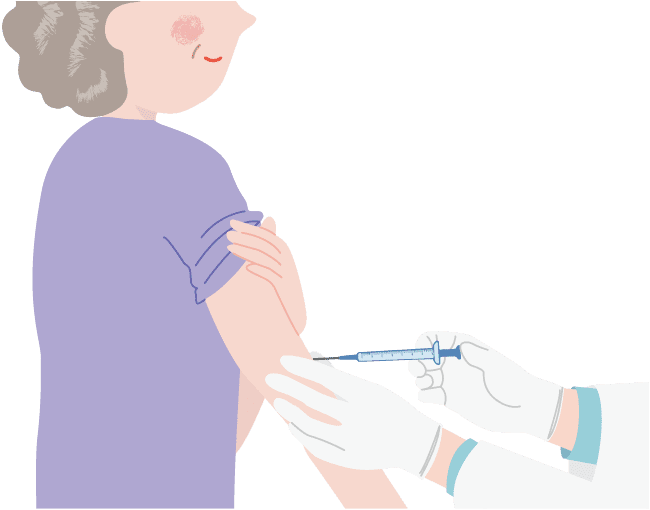 患者さんが医師の診察を受けているイラスト